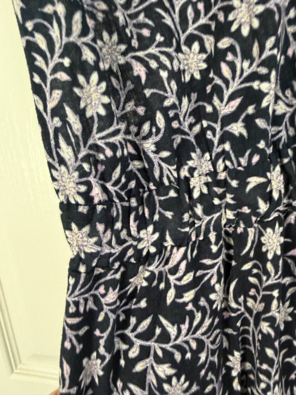 Xirena Camelia Floral Cotton Maxi Dress- Navy/Cream - S- MSRP $294 - Picture 8 of 14